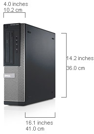 Dell Optiplex 3010 DTFF Dimensions