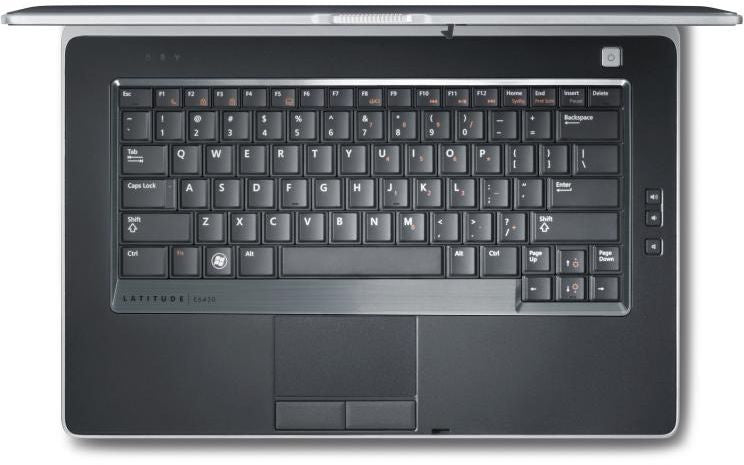 Dell Latitude E6430 top keyboard view