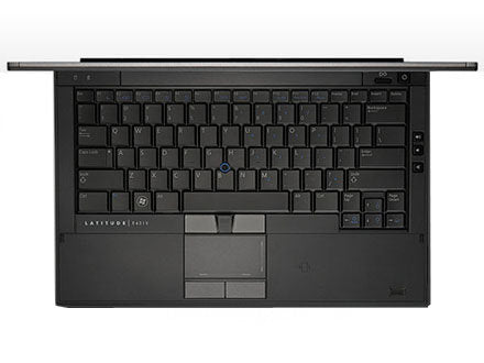 Dell Latitude E4310 top view keyboard fingerprint