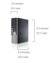 Dell Optiplex refurbished 7010 USFF dimensions