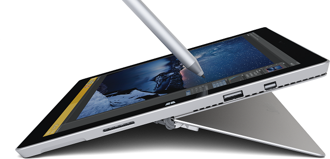Microsoft Surface Pro 3 with stylus kickstand